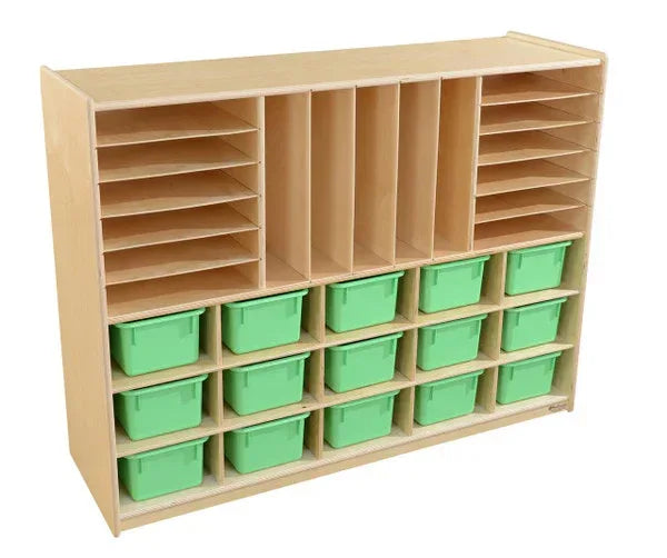Multi-Storage with (15) Lime Green Trays