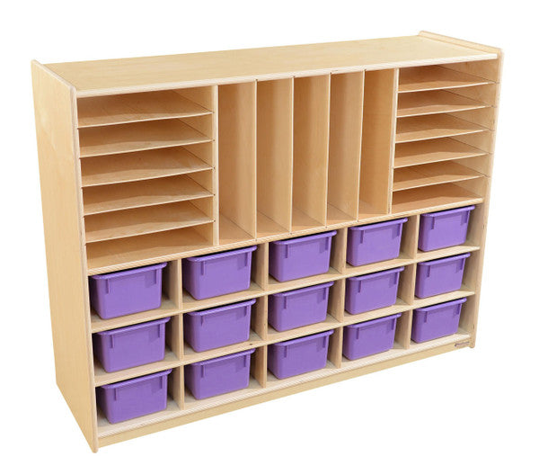 Multi-Storage with (15) Purple Trays