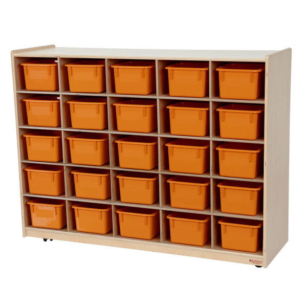 25 Tray Storage with Orange Trays