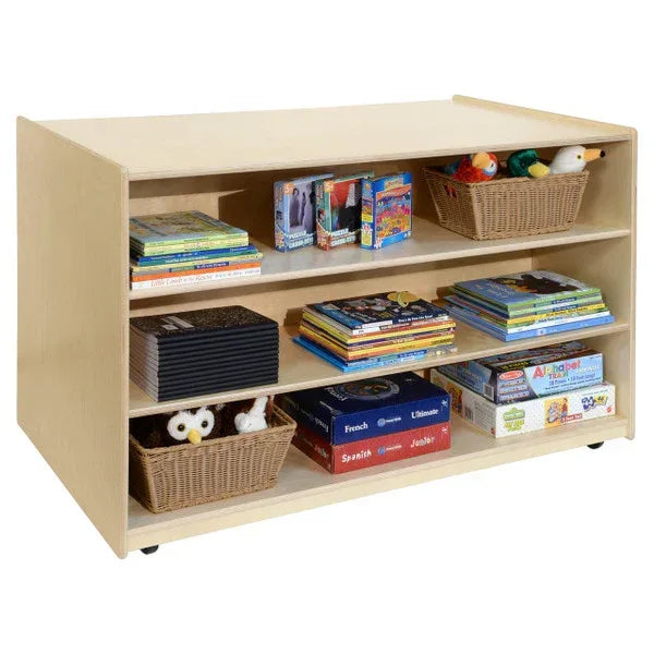 Double Mobile Storage with Orange Trays
