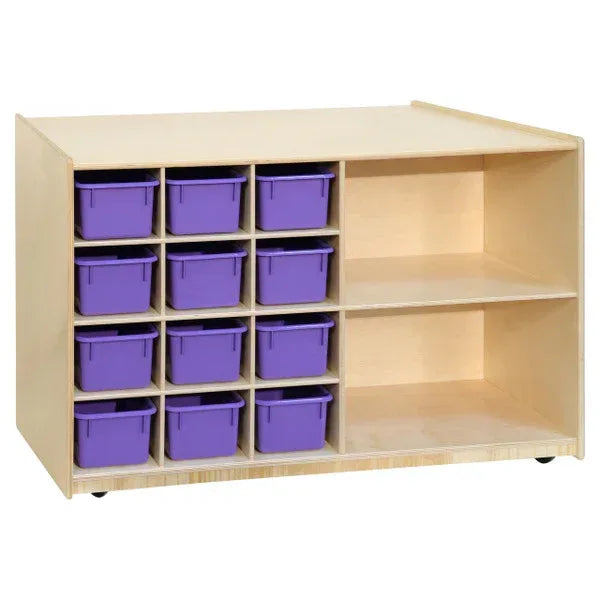 Double Mobile Storage with Purple Trays