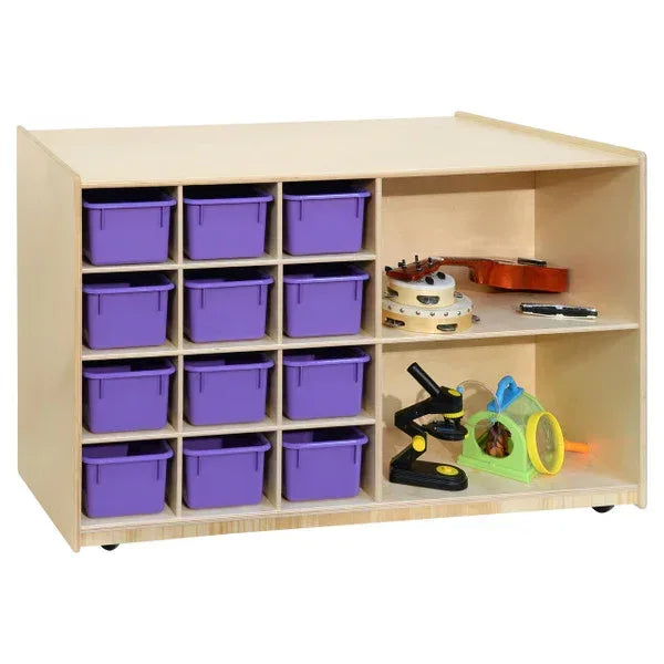 Double Mobile Storage with Purple Trays