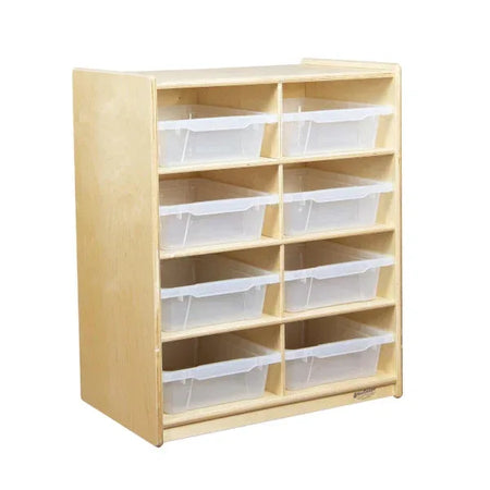 (8) Letter Tray Storage Unit with Translucent Trays