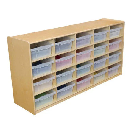 (20) Letter Tray Storage Unit with Translucent Trays