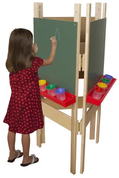 3-Sided Adjustable Easel with Chalkboard