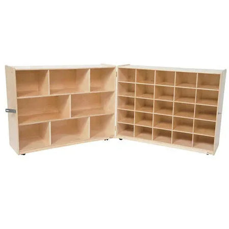 Tray and Shelf Folding Storage without Trays