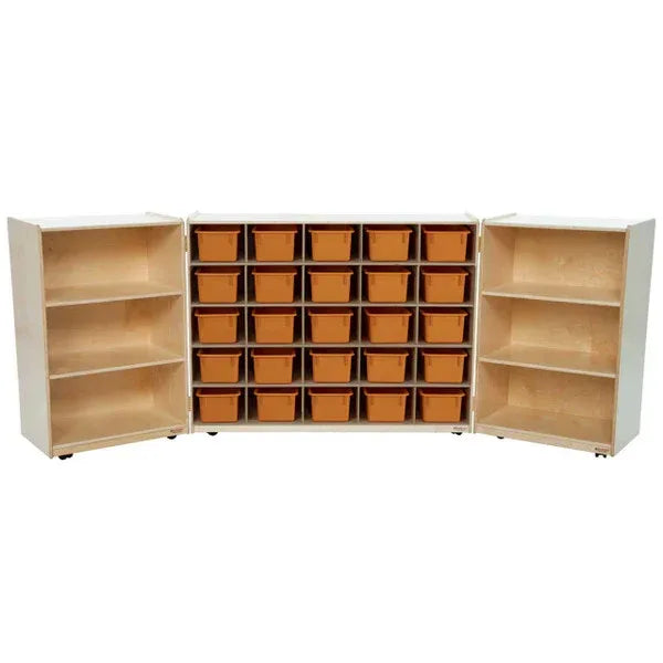 26 Tray Tri-Fold Storage with Orange Trays