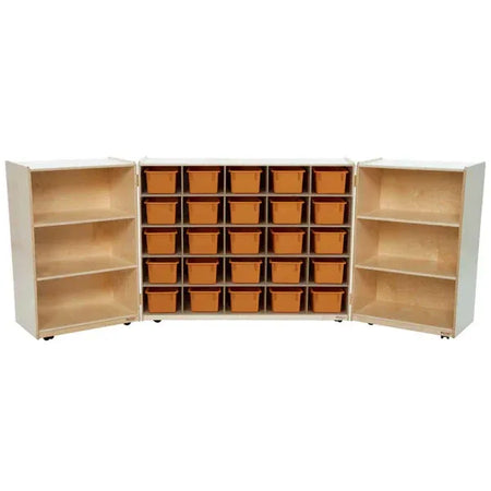 26 Tray Tri-Fold Storage with Orange Trays