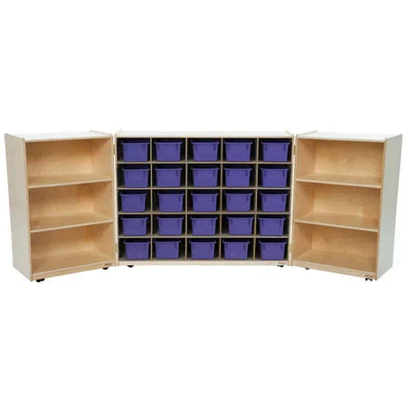 27 Tray Tri-Fold Storage with Purple Trays