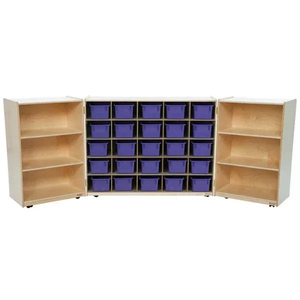 27 Tray Tri-Fold Storage with Purple Trays