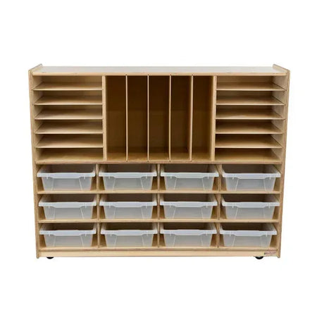 Multi-Sectioned Handy Storage Center with (12) Translucent 5" Letter Trays
