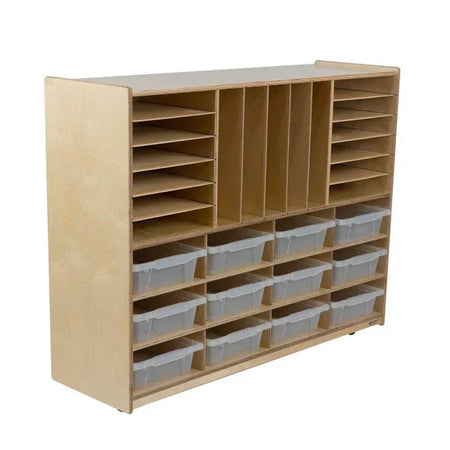 Multi-Sectioned Handy Storage Center with (12) Translucent 5" Letter Trays