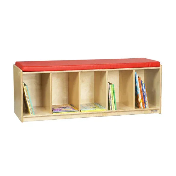 Reading Bench with Red Cushion