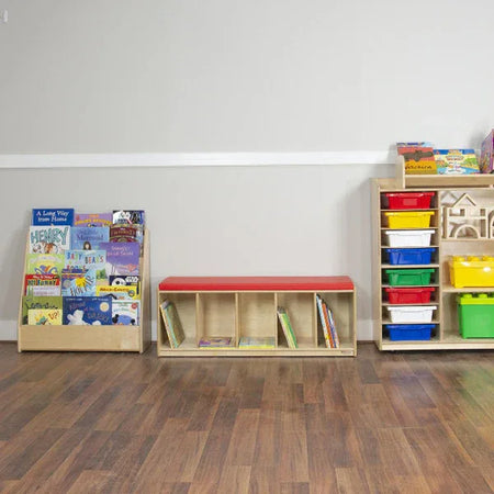 Reading Bench with Red Cushion