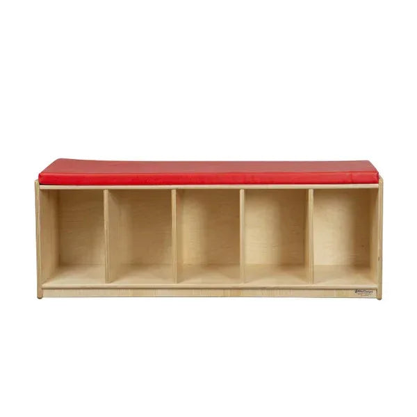 Reading Bench with Red Cushion