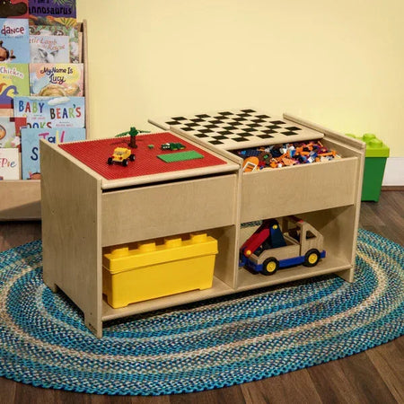 Build-N-Play Table with Checkerboard