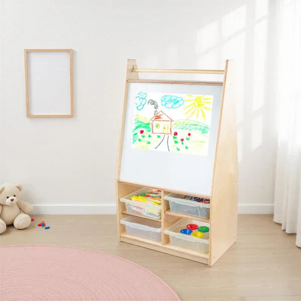 Mobile Magnetic Literacy Center with (4) Translucent Trays