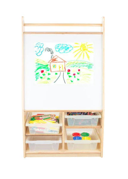 Mobile Magnetic Literacy Center with (4) Translucent Trays