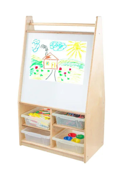 Mobile Magnetic Literacy Center with (4) Translucent Trays