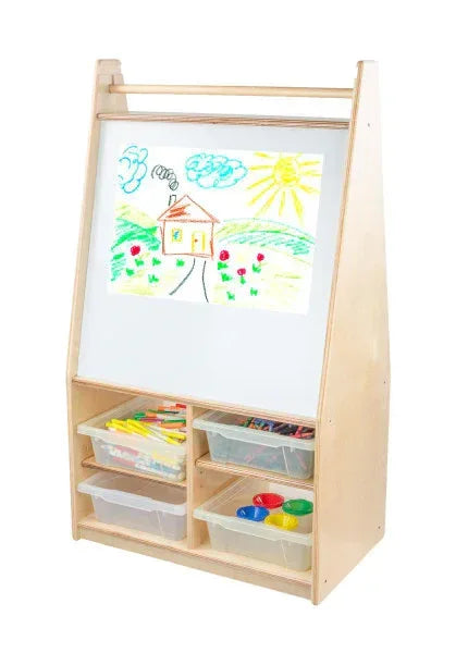 Mobile Magnetic Literacy Center with (4) Translucent Trays