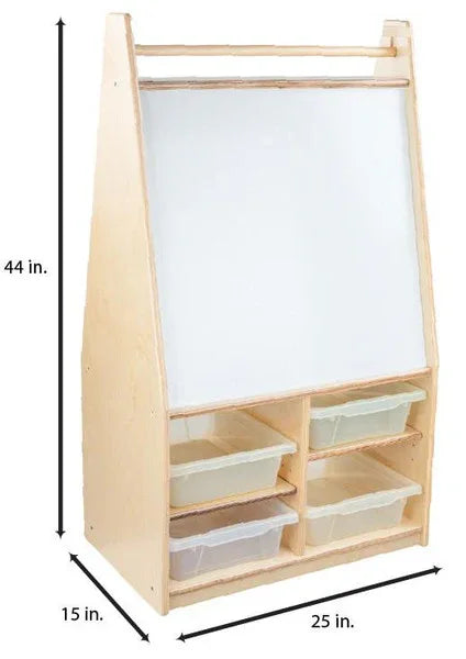 Mobile Magnetic Literacy Center with (4) Translucent Trays