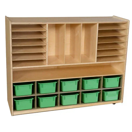 Multi-Storage with 10 Lime Green Trays
