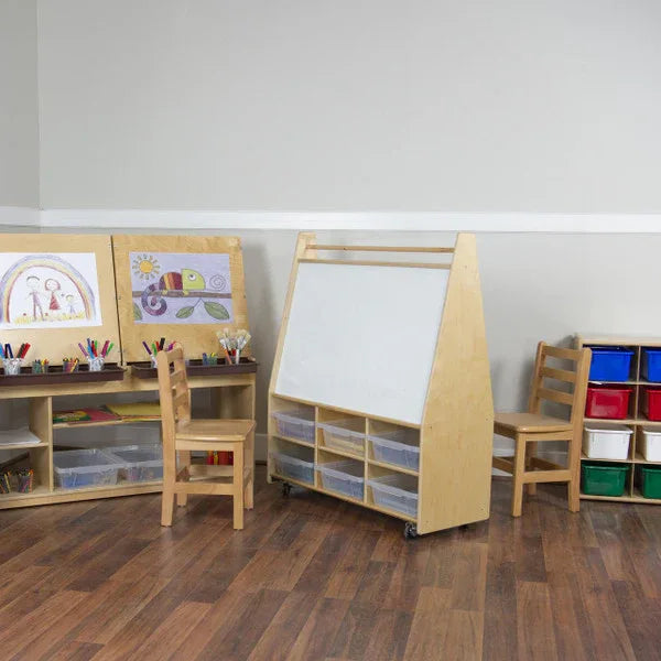 Mobile Literacy Display with Translucent Trays