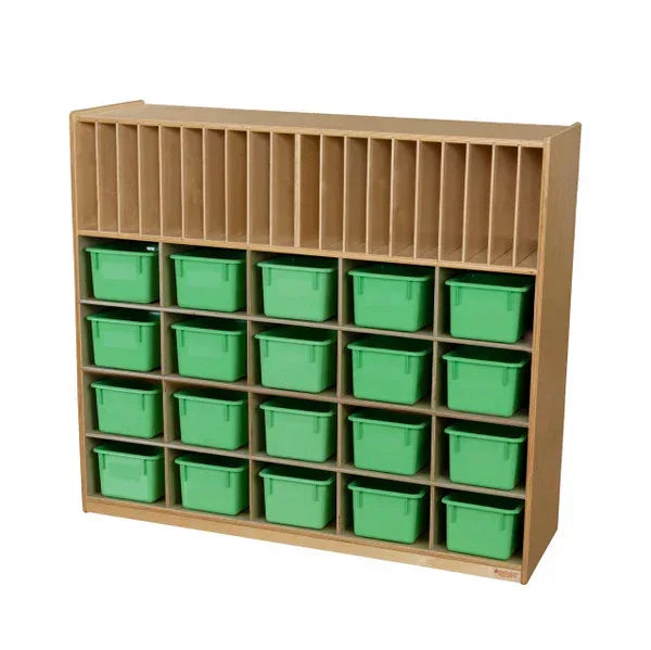Multi-Storage with 20 Lime Green Trays