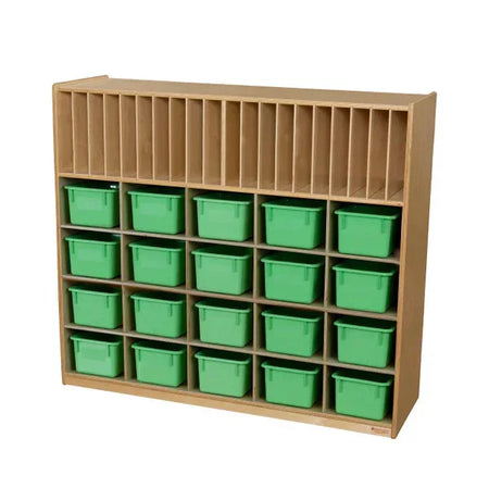 Multi-Storage with 20 Lime Green Trays