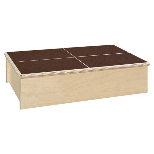 Step Stool with Brown Tread