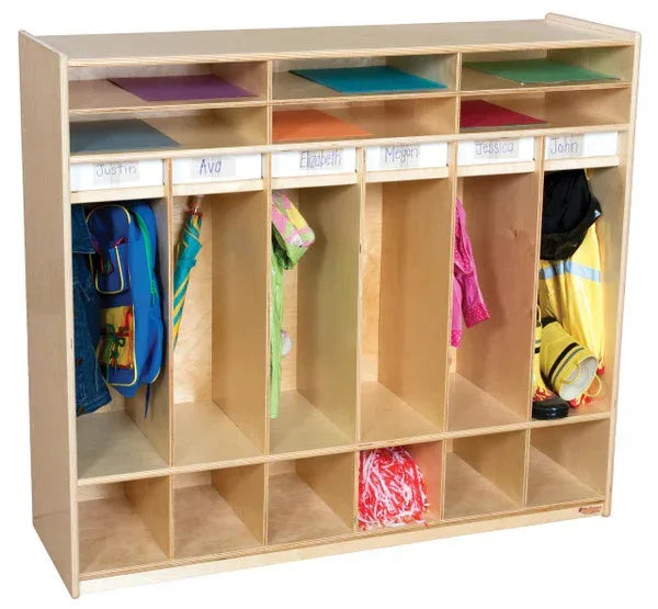 Open Six Shelf Locker