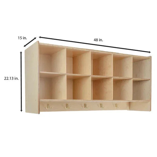 10 Cubby Wall Hanging Unit