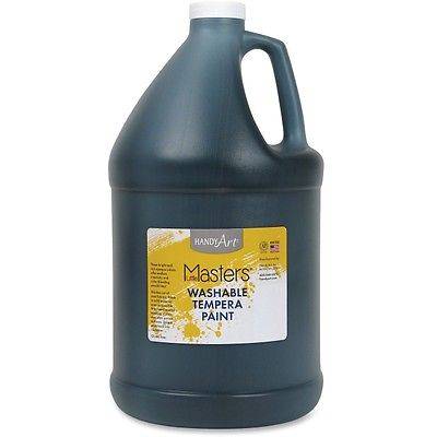 Handy Art Little Masters Washable Tempera Paint Gallon (HAN2147) Black