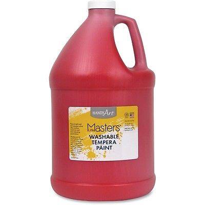 Handy Art Little Masters Washable Tempera Paint Gallon (HAN2147) Red