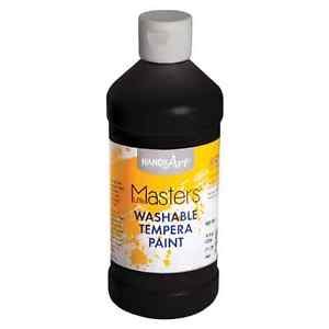 Handy Art 16 oz. Little Masters Washable Tempera Paint (HAN2117) Black