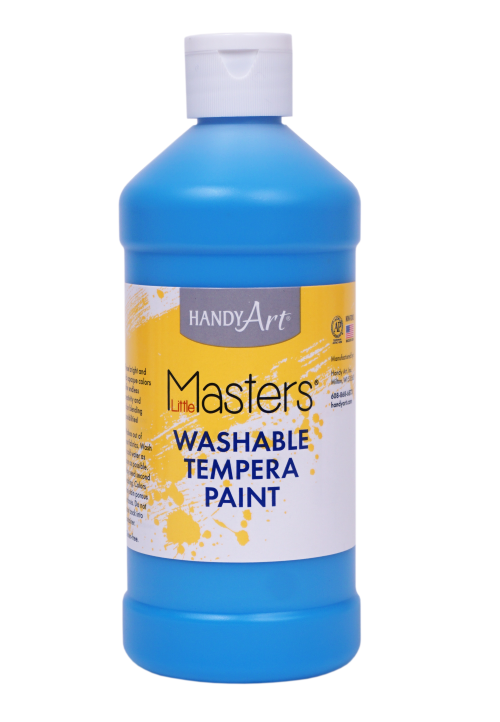 Handy Art 16 oz. Little Masters Washable Tempera Paint (HAN2117) Light Blue