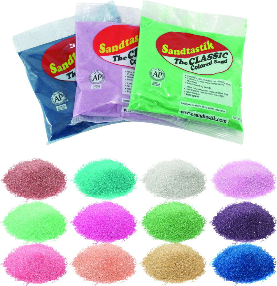 Sandtastik Colored Sand Class Pack Assortment #2 - Set of 12 one lb. bags
